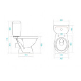 Унитаз-компакт "Паллада" (эконом: 2-реж., полипроп, метал крепеж)