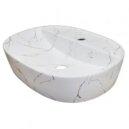 AZ-2202-M851 раковина накладная мраморная (505* 385*120)