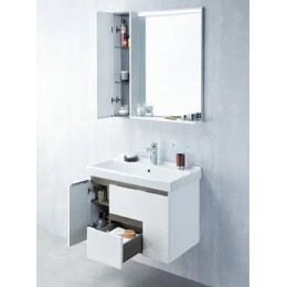 Рене Тумба 80 Белый/Грецкий орех (БЕЗ УМЫВАЛЬНИКА Миранда 80)