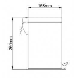 AZ-301-3L Мусорное ведро с педалью 3 л., хром
