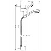 27651000 Душевой набор Crometta 85 Green/Unica'Crometta 0,90 м, ½’