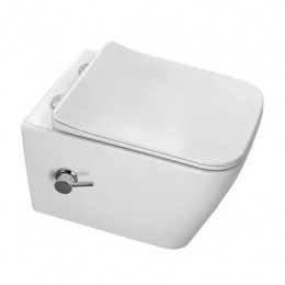 Dezi White BD унитаз подвесной с функцией биде, смыв Торнадо, с сиденьем дюропласт, микролифт (1 место)