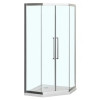 AZ-092K2-90-CH-CL Душевое ограждение OSAKA DIA-TD-90х90х195-CH-CL, прозрачное стекло 5 мм, профиль хром, две двери сдвижные