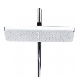 Душевая колонна с трехрежимной лейкой, со смесителем для ванны, с поворотным изливом, прямоугольная, хром, Azario AZ-20S ARIZONA SQUARE