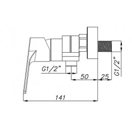 TREYA Смеситель для душа, хром