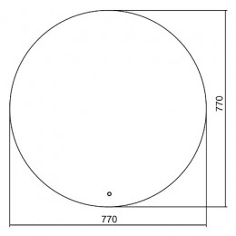 AZARIO зеркало Savanna - Lite D700 открытая подсветка, сенсорный выключатель, парящая подсветка (в стену)