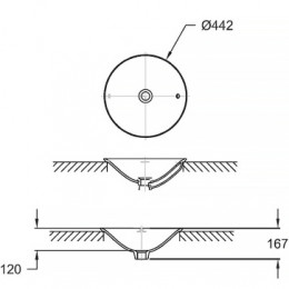 E96118-0 CARILLON Раковина чаша 45 см, белый
