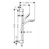26592400 Croma Select Е Душевой набор Croma Select E Vario Unica 0.90м