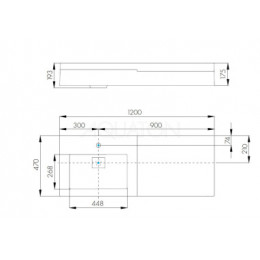 Сакура 1200 Раковина белая