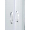 CS-6680-25FW 80*80*215 Душевая кабина в комплекте со средним поддоном 25см. Белый кирпичный узор, стекло 4мм. Профиль "хром"
