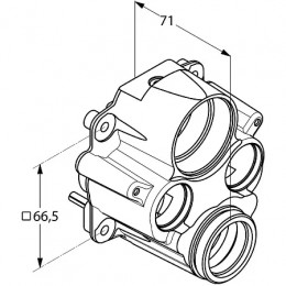 Адаптер для замененных подключений воды для KLUDI FLEXX.BOXX с термостатом, арт. 7400100-00