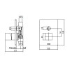 Z00063.030+Z00005 CUBE Смеситель для душа, встраиваемый, 2 выхода (внешняя часть) хром+CUBE Смеситель для душа, встраиваемый, 2 выхода (внешняя часть)