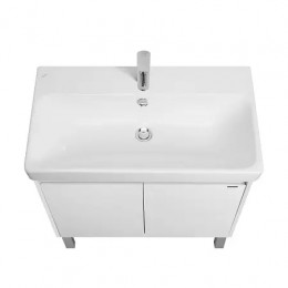 Сканди 80 Тумба Doors Белый глянец/Белый матовый (БЕЗ УМЫВАЛЬНИКА Адриана-80)