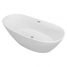 EASTON NEW Ванна акриловая белая, свободностоящая, в комплекте с сифоном и металлической рамой 1800x820x600 мм