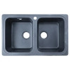 AZARIO кухонная мойка Alba (780x490x190) Чёрная (сифон)