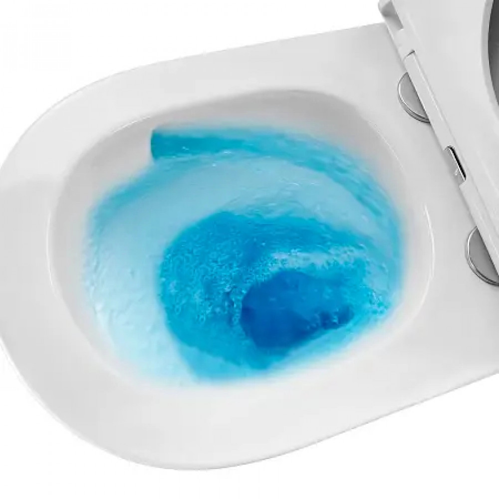 AZ-5101T-WHT SERENATA  Унитаз подвесной с системой смыва Tornado в комплекте с быстросъемным сиденьем микролифт, дюропласт 485*360*350mm