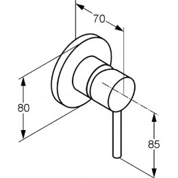 KLUDI BOZZ Встраиваемый смеситель для душа, внешняя монтажная часть, арт. 389250576