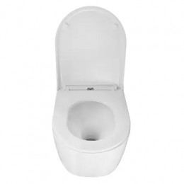 AZ-5101T-WHT SERENATA  Унитаз подвесной с системой смыва Tornado в комплекте с быстросъемным сиденьем микролифт, дюропласт 485*360*350mm