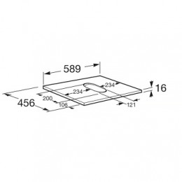 THE GAP cтолешница под раковину 600 белый глянец