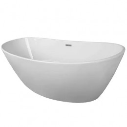 EASTON NEW Ванна акриловая белая, свободностоящая, в комплекте с сифоном и металлической рамой 1800x820x600 мм