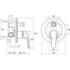 Смеситель встроенный с переключателем RS 061.00