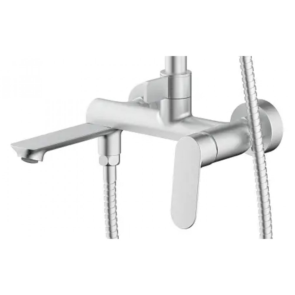 Alanti Душевая система с квадратным тропическим душем, сатин