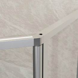 AZ-21C-90-BGL-CL Душевое ограждение SAKURA DIA-90х90х195-BGL-CL, прозрачное стекло 6 мм, профиль брашированное золото