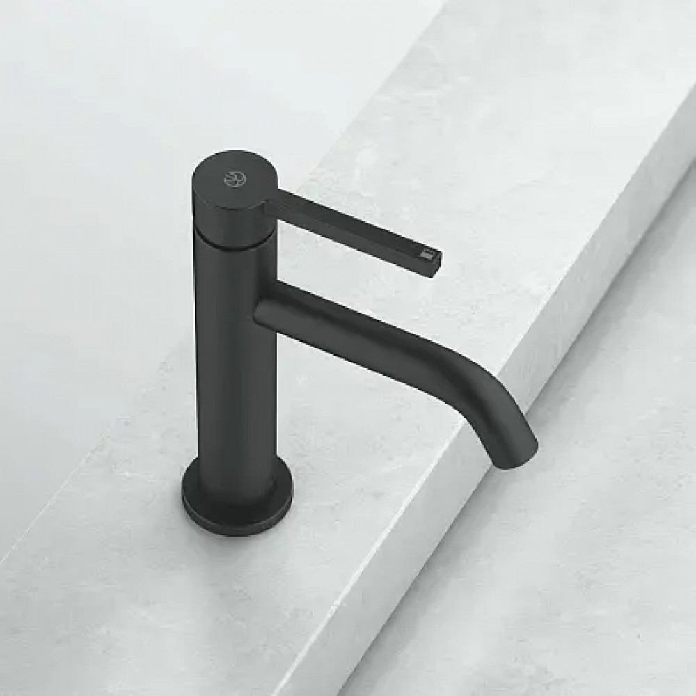 KLUDI NOVA FONTE Pura смес. для умывальника; 75  DN 15; PUSH-OPEN; чёрный мат
