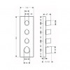10751800 AXOR ShowerSolutions Модуль термостата, 360/120, для 3 потребителей, скрытого монтажа, под