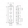 10751800 AXOR ShowerSolutions Модуль термостата, 360/120, для 3 потребителей, скрытого монтажа, под