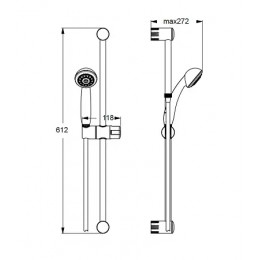BA187AA Душевой набор SEVAJET S1: душевая лейка, диаметр 70 мм