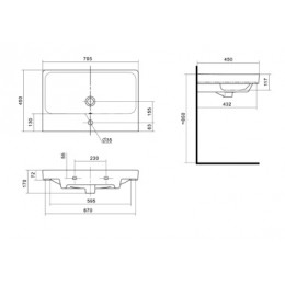 АКВАТОН Адриана 70 Умывальник