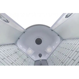 CS-6680-25FW 80*80*215 Душевая кабина в комплекте со средним поддоном 25см. Белый кирпичный узор, стекло 4мм. Профиль "хром"