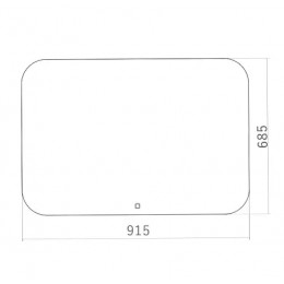 AZARIO зеркало Паллада 915*685 сенсор выкл, горизонтальное