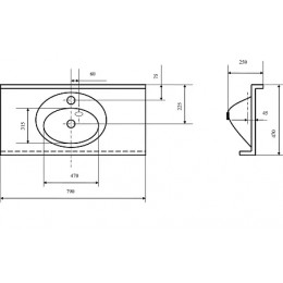 Отель Раковина 800/3 Бел./НАВЕСЫ
