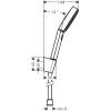 24303700 Pulsify Select Душевой набор с держателем 105 3jet Relaxation, шланг 160 см, матовый белый
