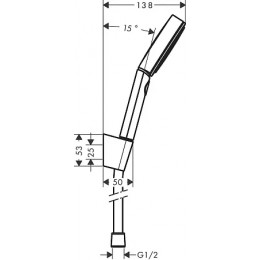 24303670 Pulsify Select Душевой набор с держателем 105 3jet Relaxation, шланг 160 см, матовый черный