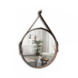 AZARIO зеркало Капитан D510 мм коричн кожа