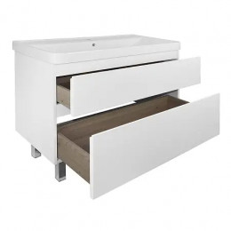 Комплект Тумба Мила 100 Н (1000х860х470) Напольная с раковиной Monte 100