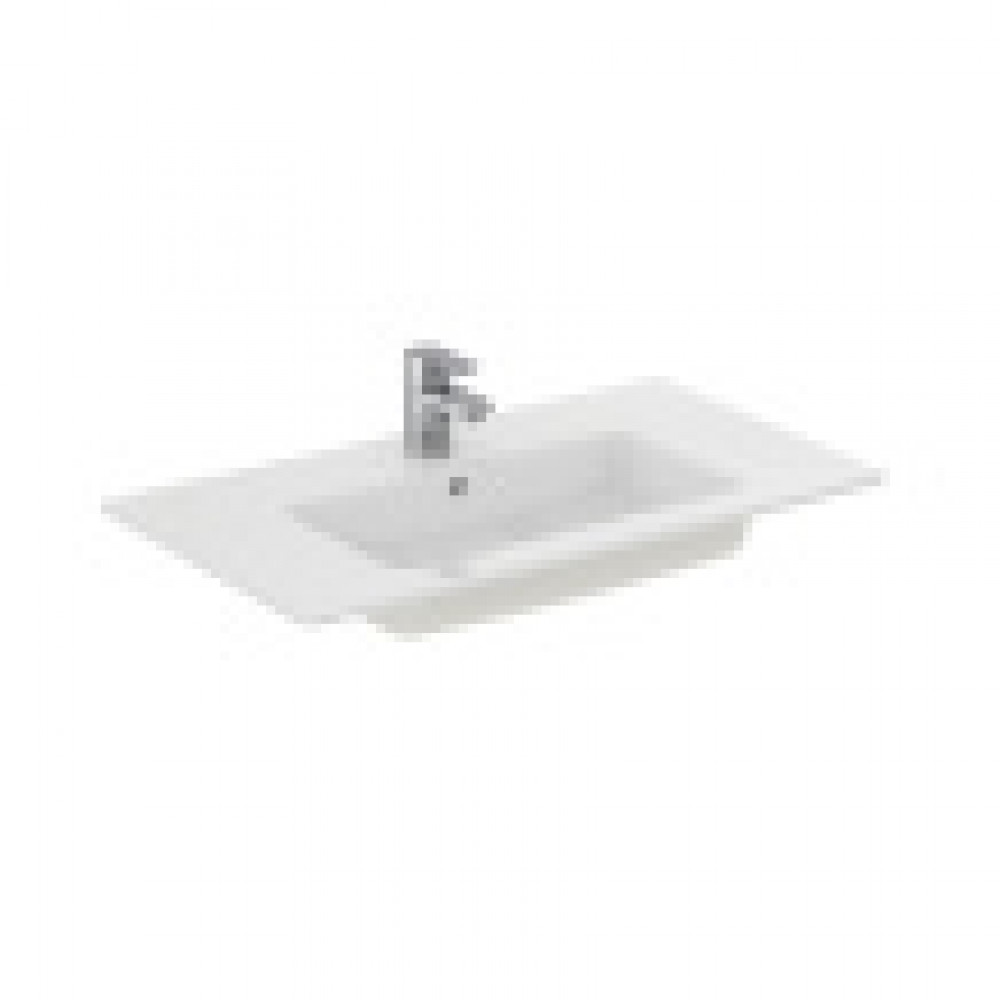 E066901 TEMPO Vanity Умывальник 81.5X45.5 см, с 1-м отверстием под смеситель, с отверстием перелива, только для встраивания в подстолье