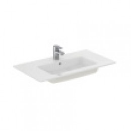 E066901 TEMPO Vanity Умывальник 81.5X45.5 см, с 1-м отверстием под смеситель, с отверстием перелива, только для встраивания в подстолье