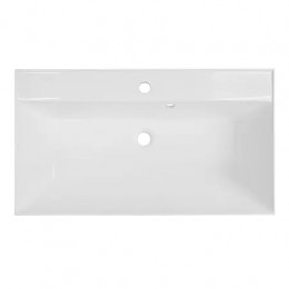 Комплект Тумба Эстима 80/2Н напольная с раковиной Астория 80 Графит