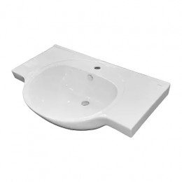 Комплект Тумба Ирис 80Н напольная с раковиной Teo 80 (2 места)