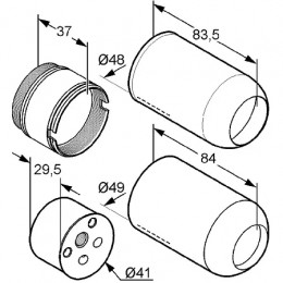 Адаптер для замененных подключений воды для KLUDI FLEXX.BOXX с керамическим картриджем, арт. 7458000-00