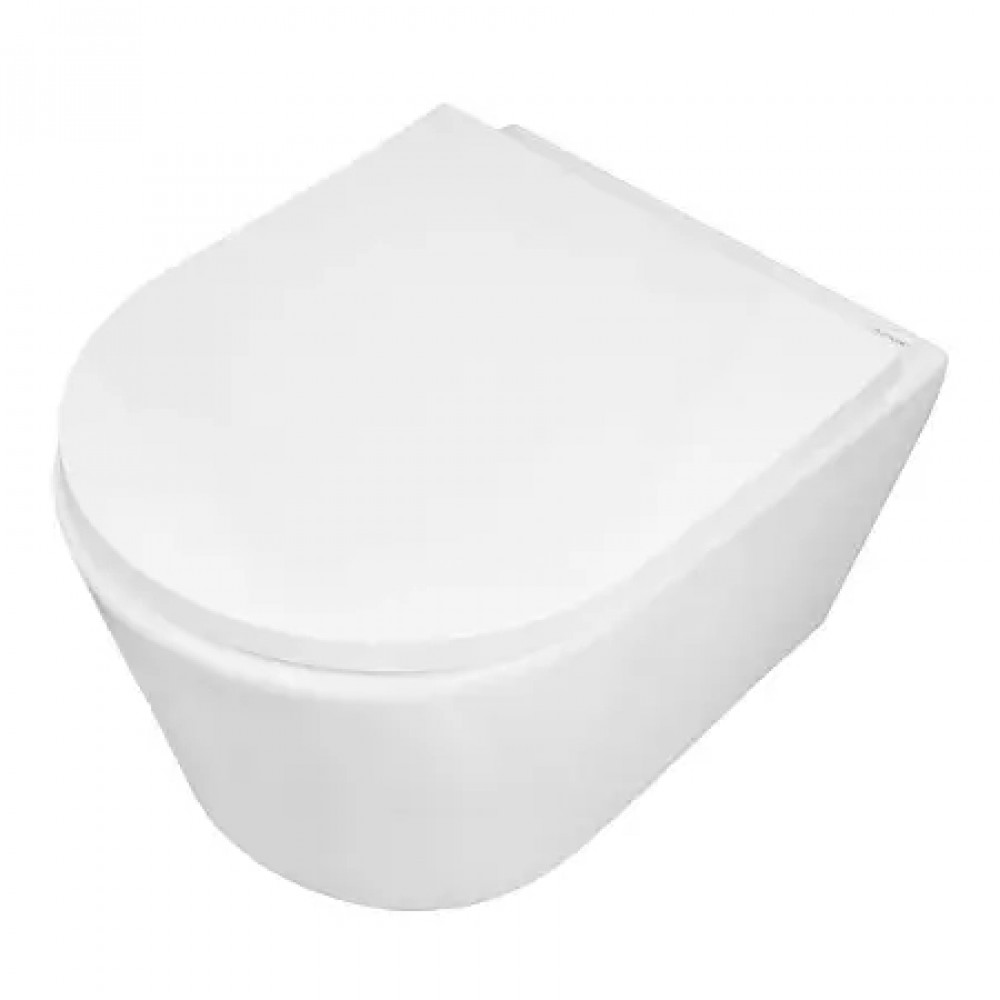 Velo Унитаз подвесной с функцией торнадо, с сиденьем микролифт, дюропласт. 490*360*360mm (1 место)