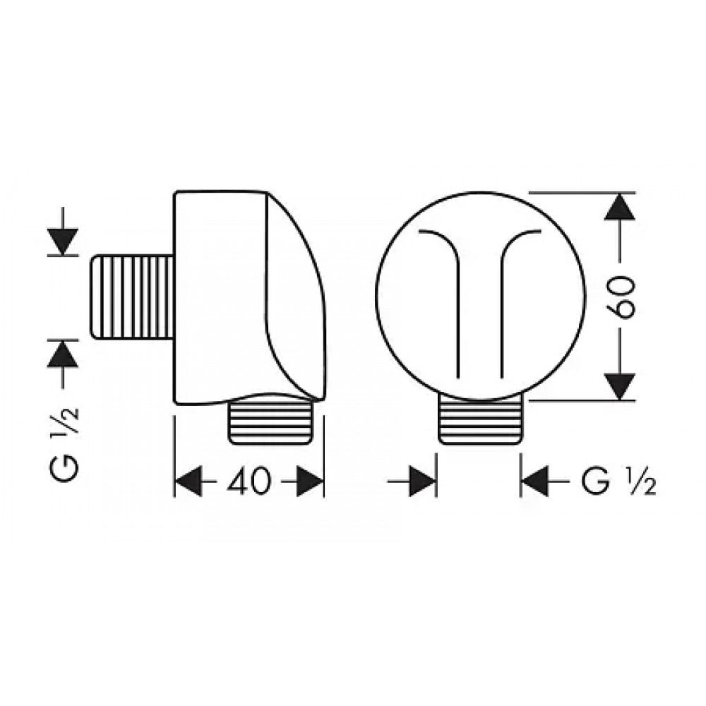 27454000 Fixfit E шланговое подсоединение, ½’
