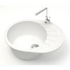 AZARIO кухонная мойка Light (575х440х215) Белая (сифон + герметик)