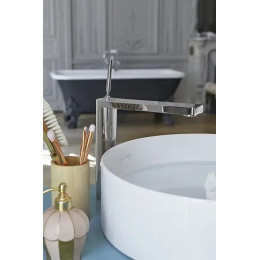 E73053-CP COMPOSED Высокий смеситель для умывальника управление джойстик, с дк, хром