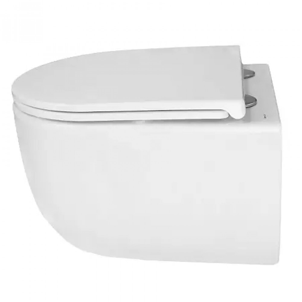 AZ-5101T-WHT SERENATA  Унитаз подвесной с системой смыва Tornado в комплекте с быстросъемным сиденьем микролифт, дюропласт 485*360*350mm