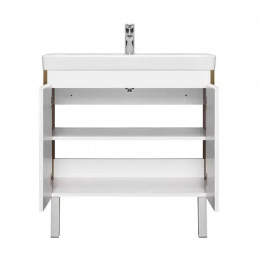 Сканди 80 Тумба Doors Белый/Дуб Рустикальный (БЕЗ УМЫВАЛЬНИКА Адриана-80)